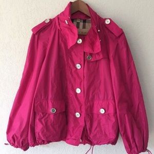 Burberry Brit Magenta Windbreaker Jacket